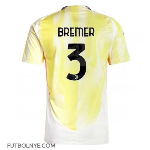 Camiseta Juventus Gleison Bremer #3 Visitante Equipación 2024-25 manga corta